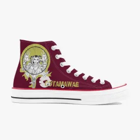Bubble Tinto Red High Canvas Shoes