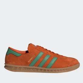 Scarpe Uomo ADIDAS Sneakers linea Hamburg in Pelle Arancione e Verde